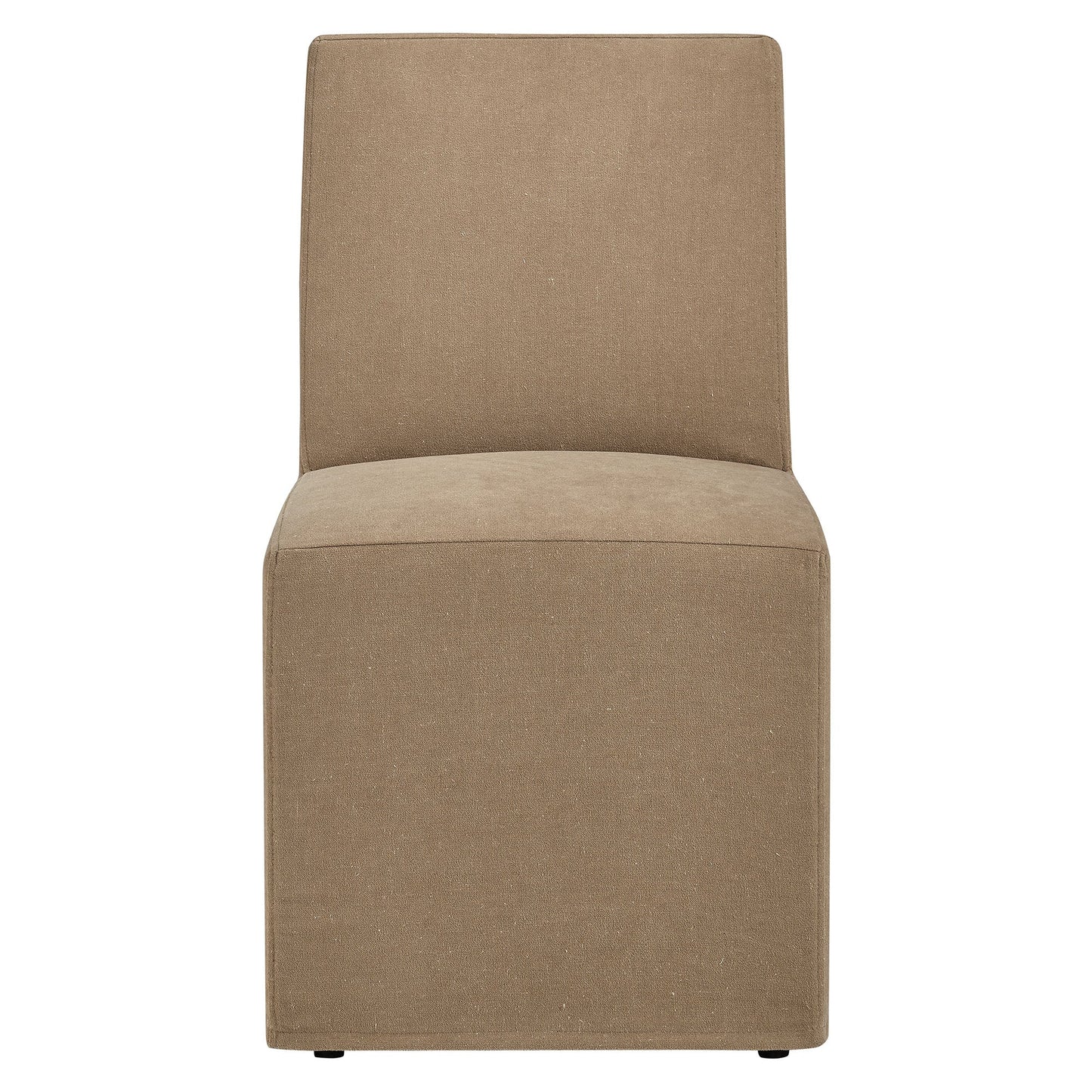 Tessera Upholstered Linen-Blend Slipcovered Dining Chair
