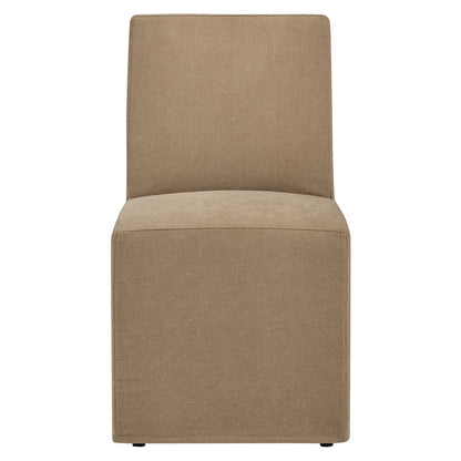 Tessera Upholstered Linen-Blend Slipcovered Dining Chair