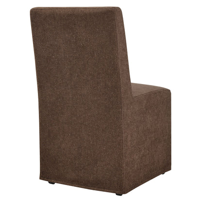 Tessera Upholstered Linen-Blend Slipcovered Dining Chair