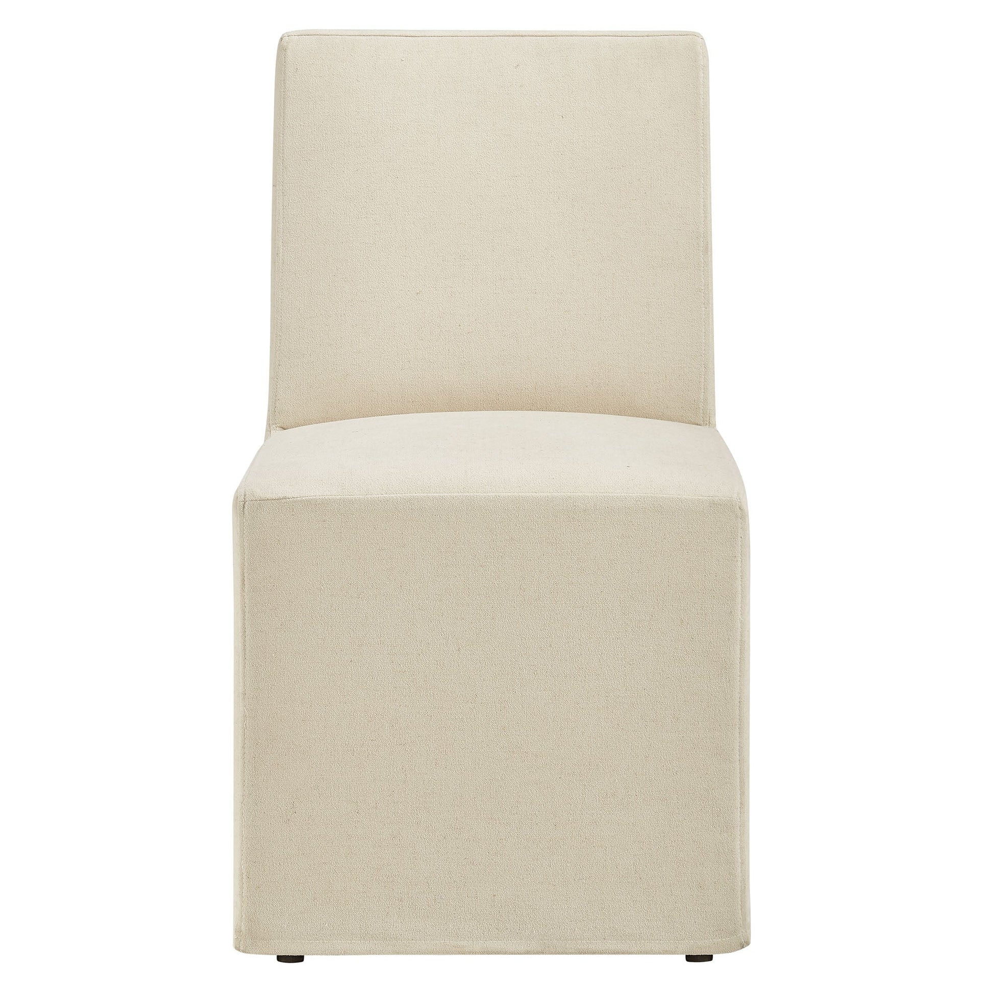 Tessera Upholstered Linen-Blend Slipcovered Dining Chair