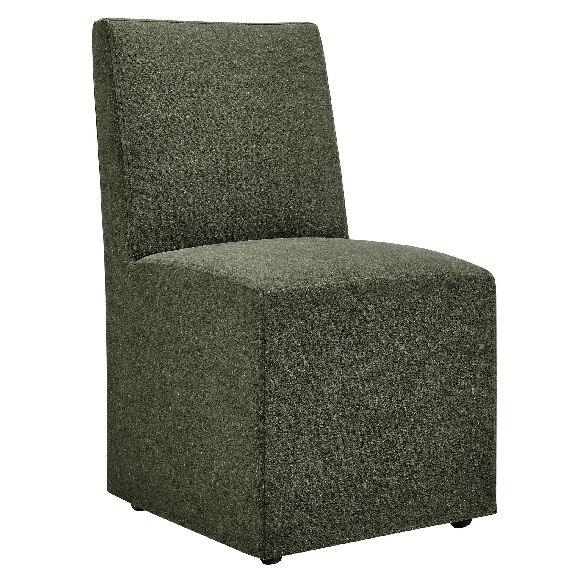 Tessera Upholstered Linen-Blend Slipcovered Dining Chair