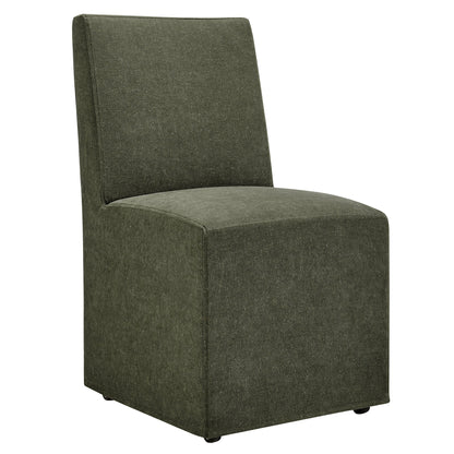 Tessera Upholstered Linen-Blend Slipcovered Dining Chair