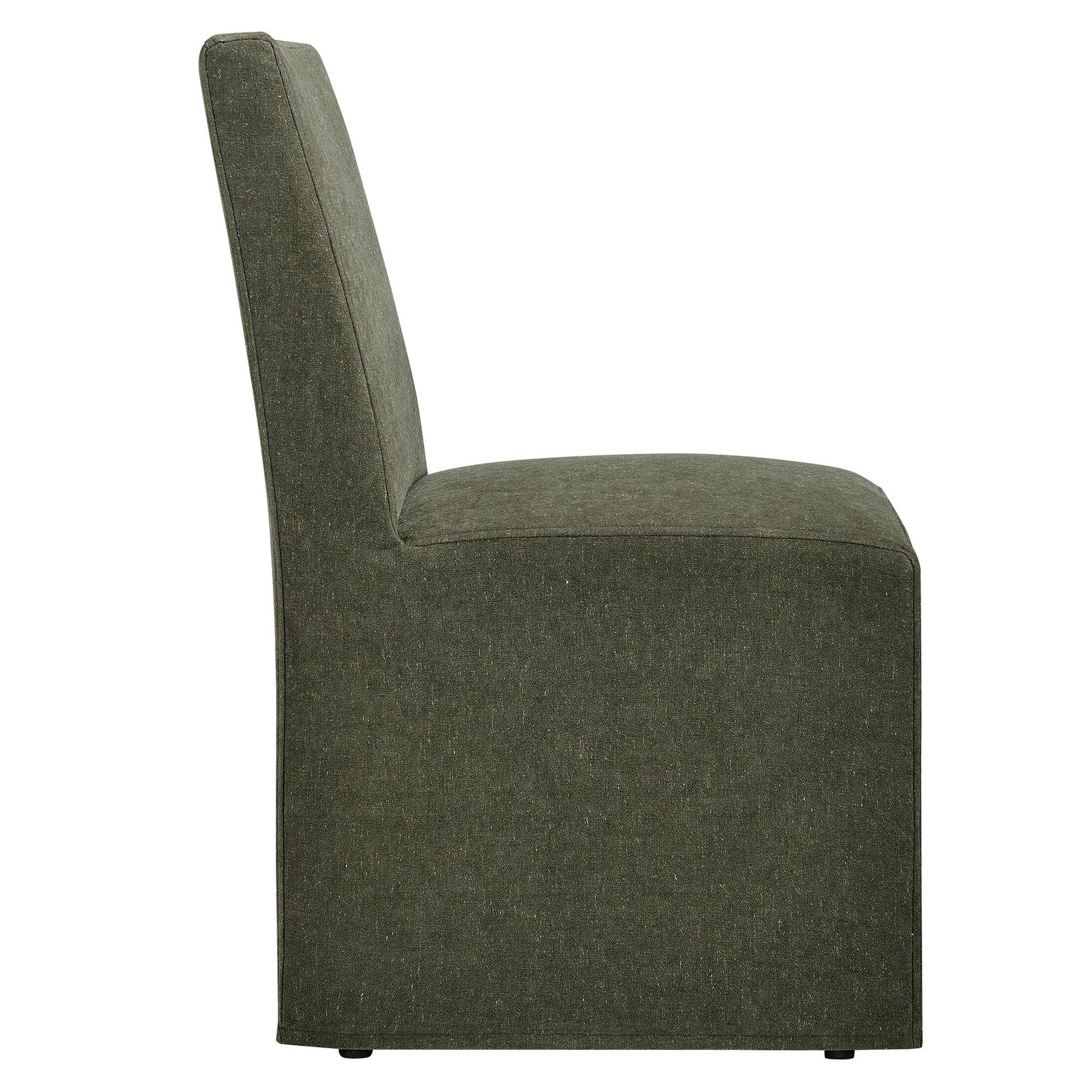 Tessera Upholstered Linen-Blend Slipcovered Dining Chair