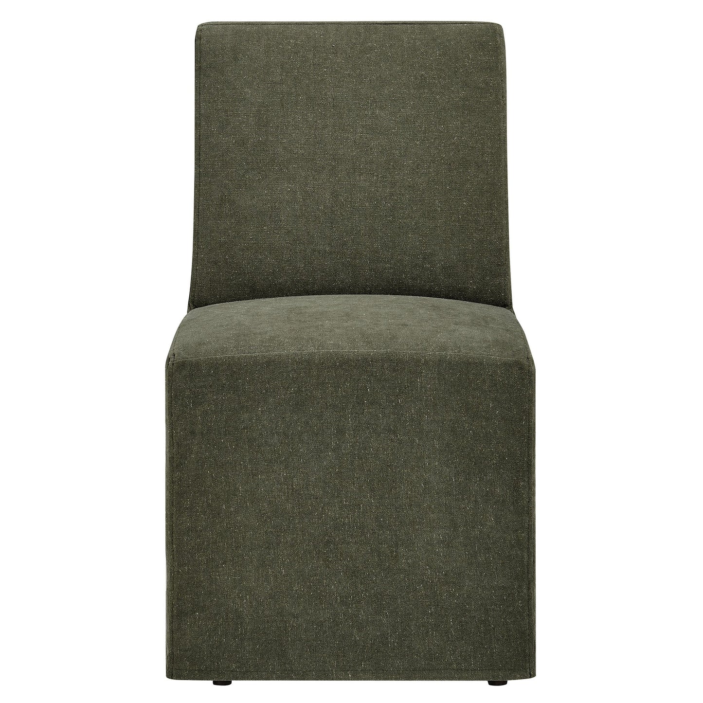 Tessera Upholstered Linen-Blend Slipcovered Dining Chair