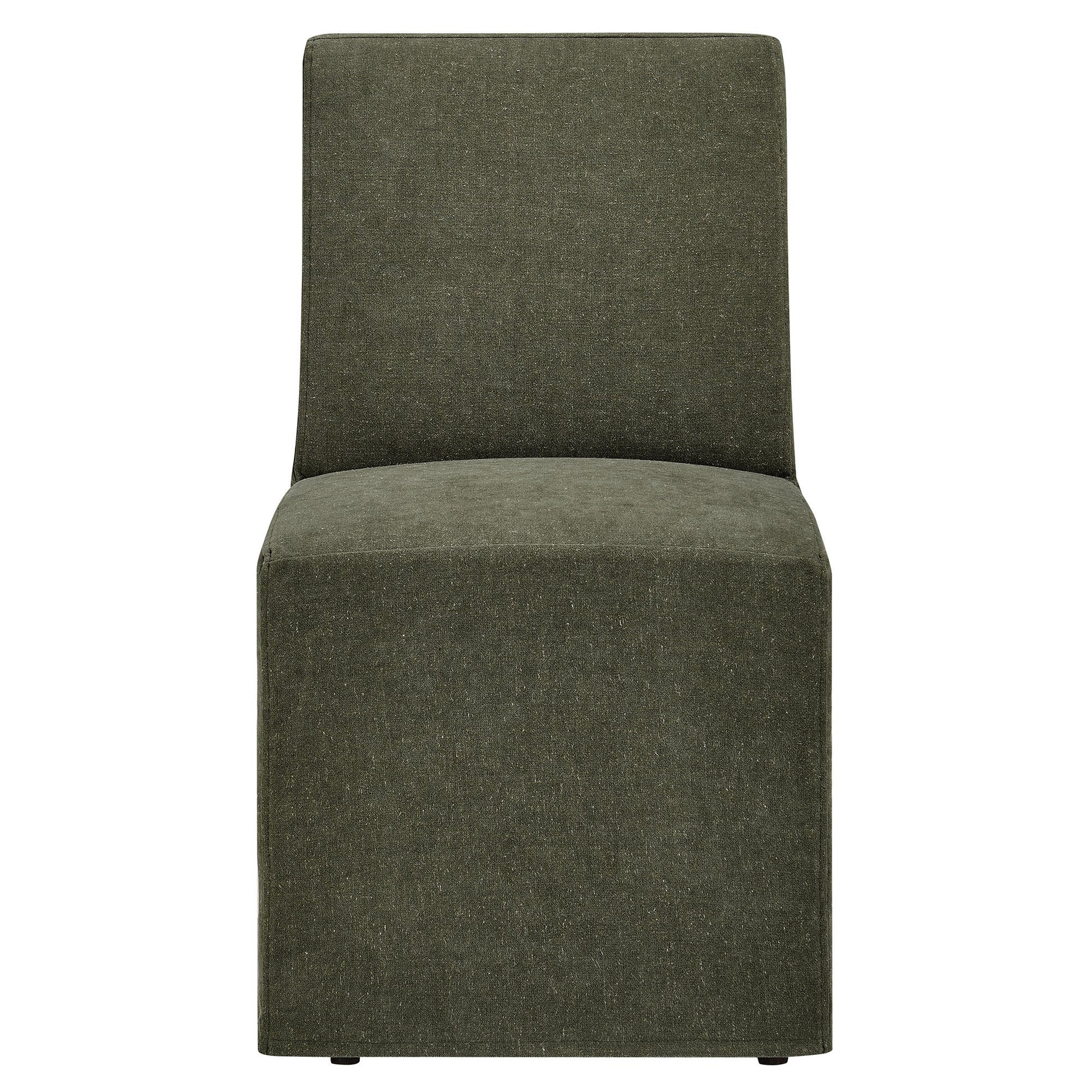 Tessera Upholstered Linen-Blend Slipcovered Dining Chair