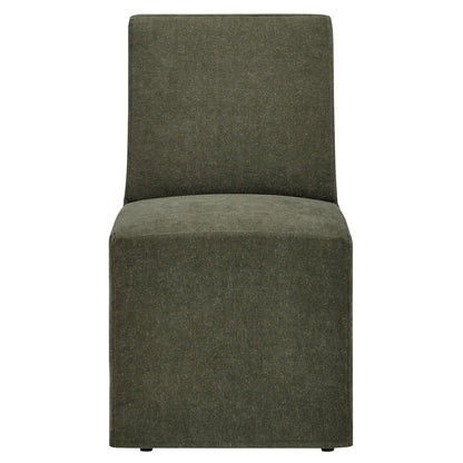 Tessera Upholstered Linen-Blend Slipcovered Dining Chair