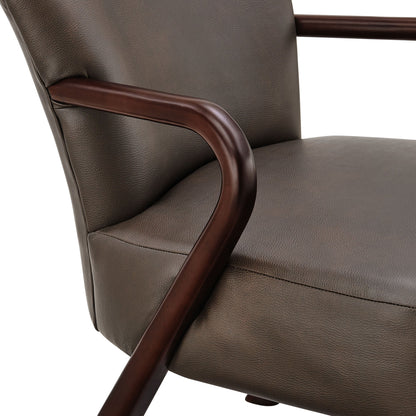 Arden Faux Leather Upholstered Accent Armchair