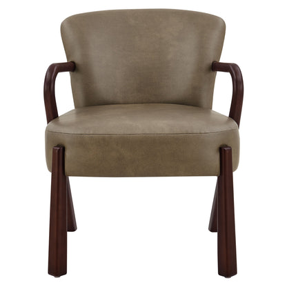 Arden Faux Leather Upholstered Accent Armchair