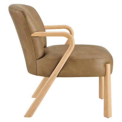 Arden Faux Leather Upholstered Accent Armchair