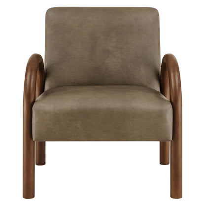 Lunet Faux Leather Upholstered Accent Chair