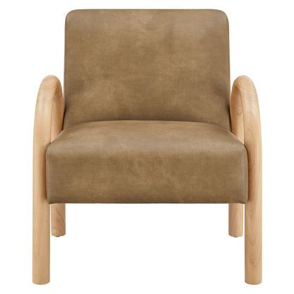 Lunet Faux Leather Upholstered Accent Chair