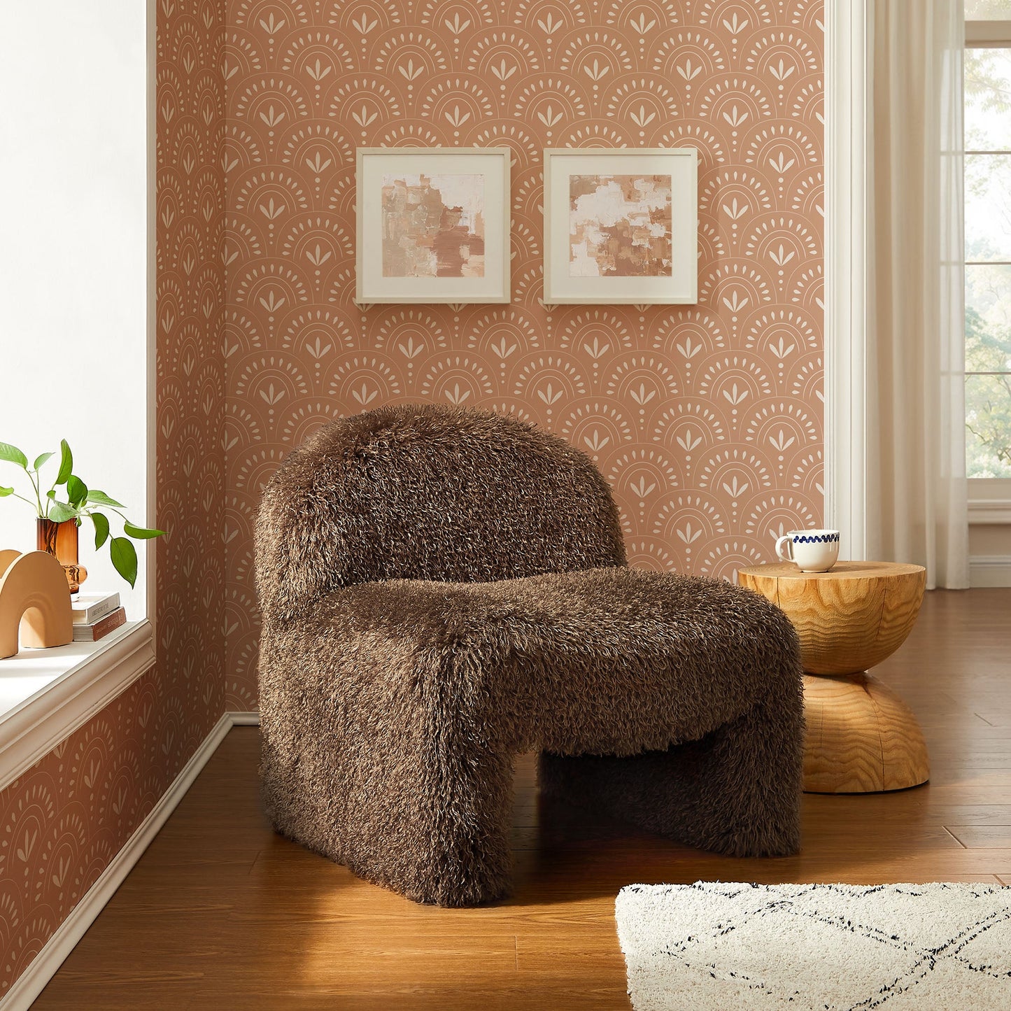 Mina Faux Fur Accent Chair