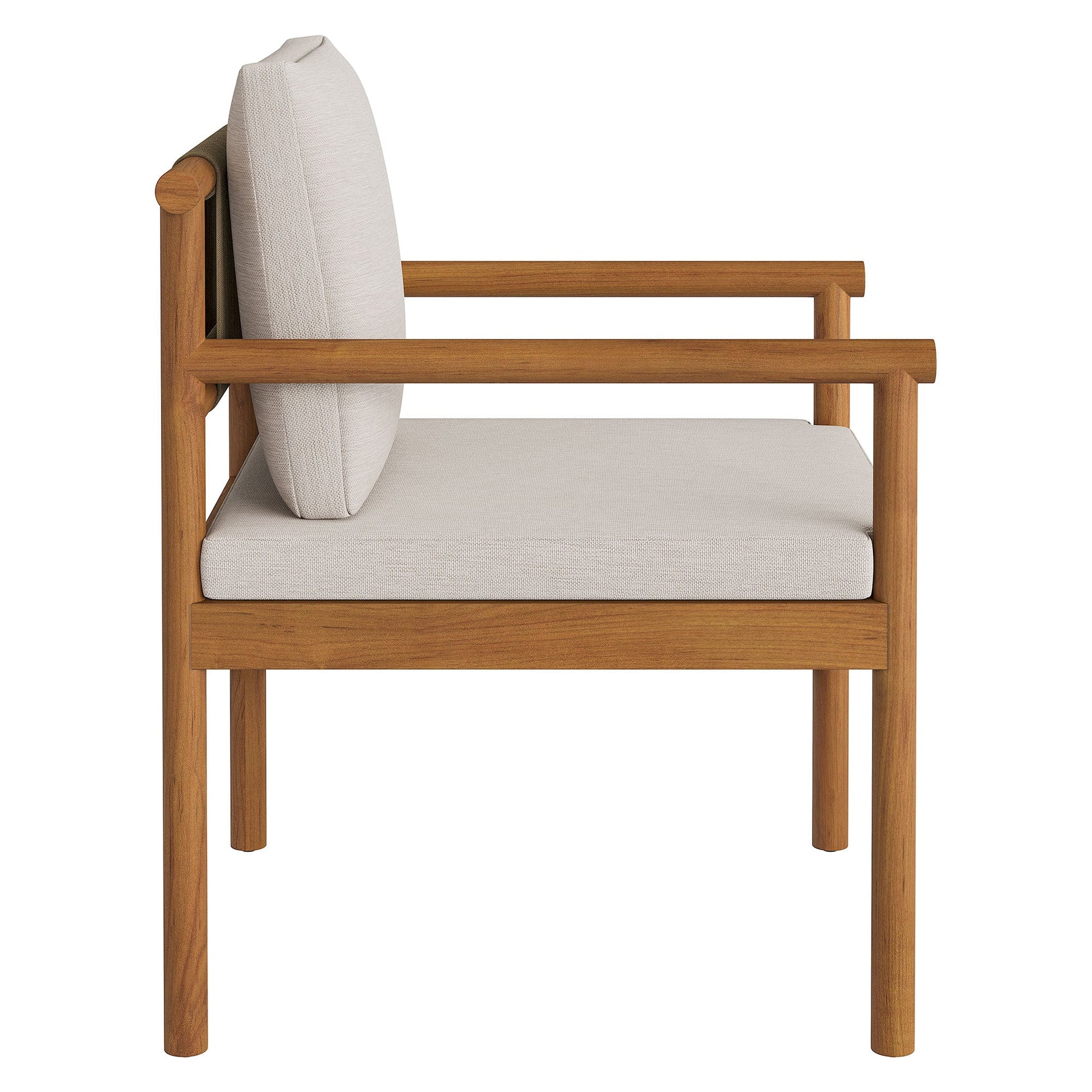 Eleni Outdoor Patio Teak Wood Rope Dining Chair