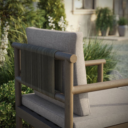 Eleni Outdoor Patio Teak Wood Rope Dining Chair