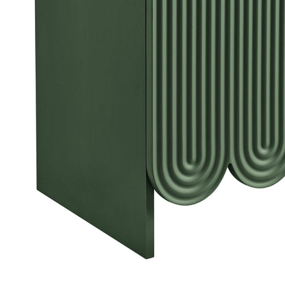 Dahlia 78 Inch Fluted and Scalloped Arched Storage Cabinet