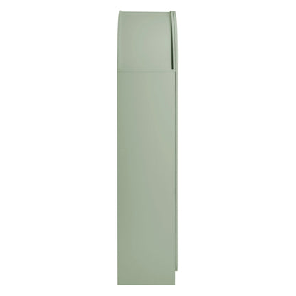 Dahlia 78 Inch Fluted and Scalloped Arched Storage Cabinet