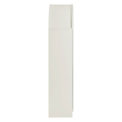 Dahlia 78 Inch Fluted and Scalloped Arched Storage Cabinet
