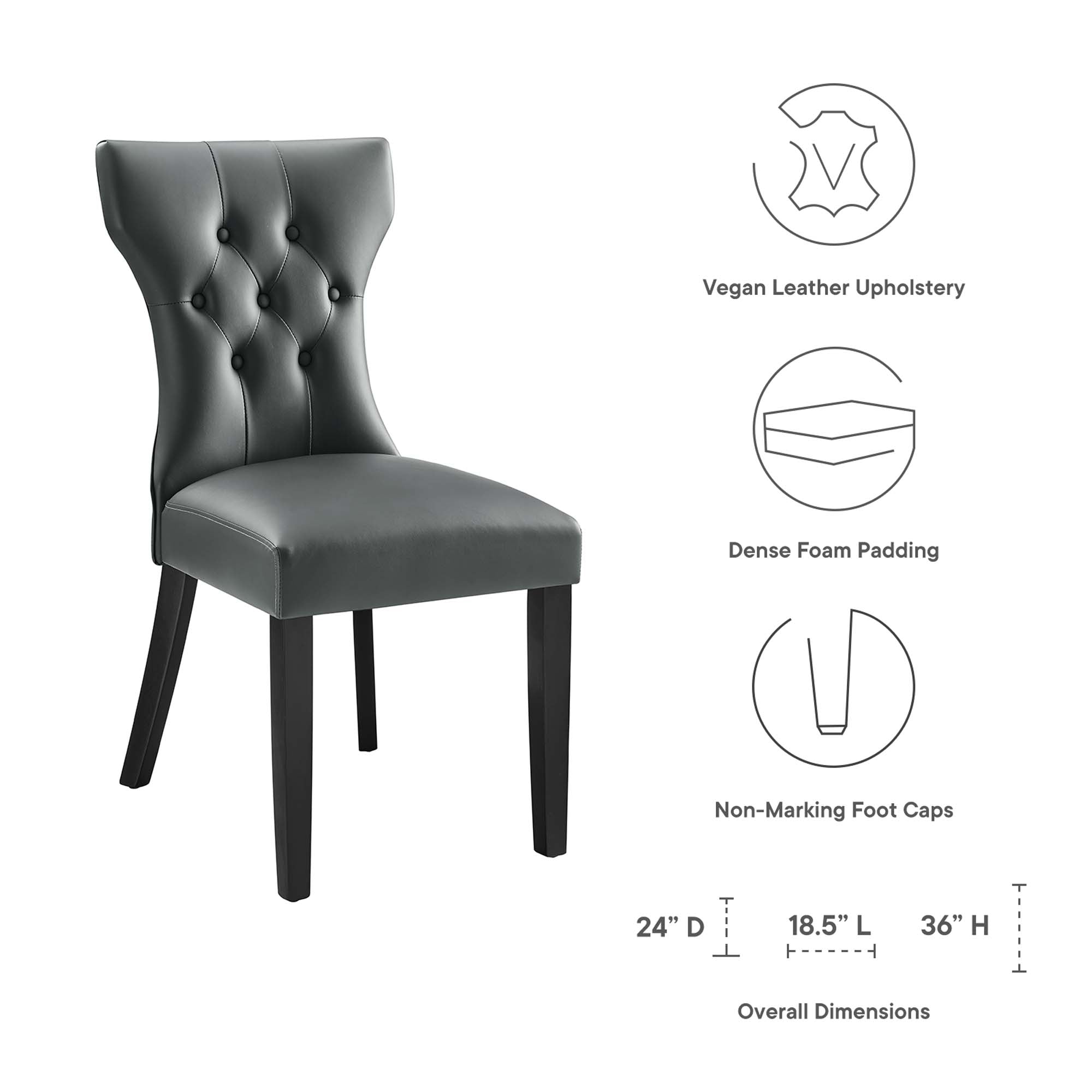 Silhouette Dining Vinyl Side Chair