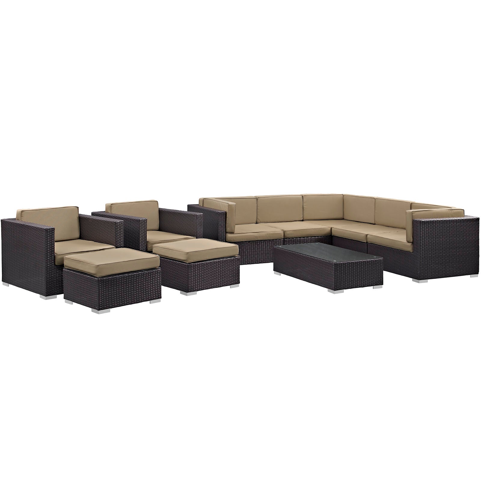 Avia 10 Piece Outdoor Patio Sectional Set