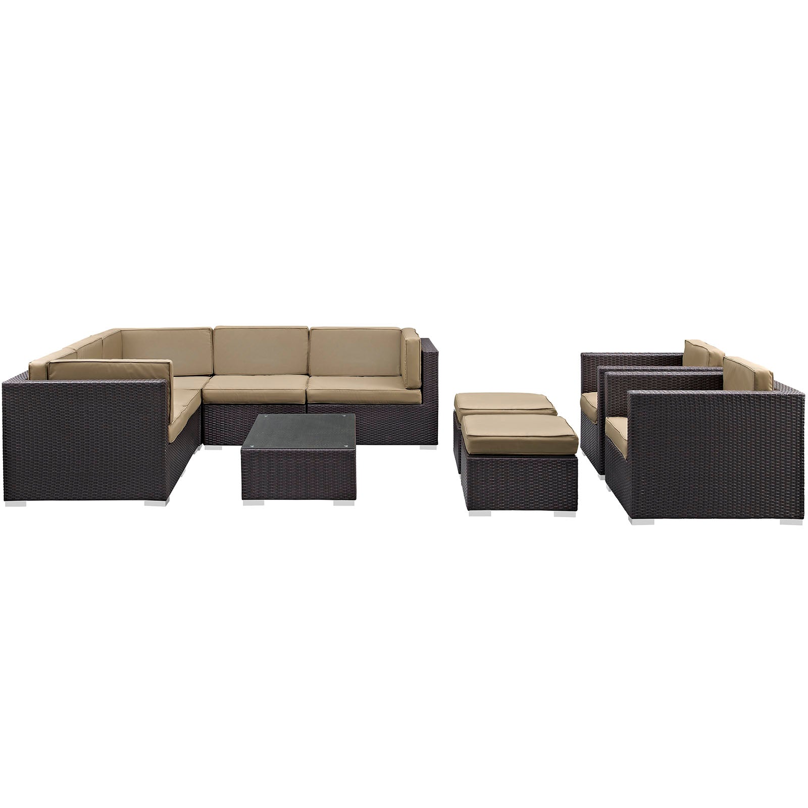 Avia 10 Piece Outdoor Patio Sectional Set