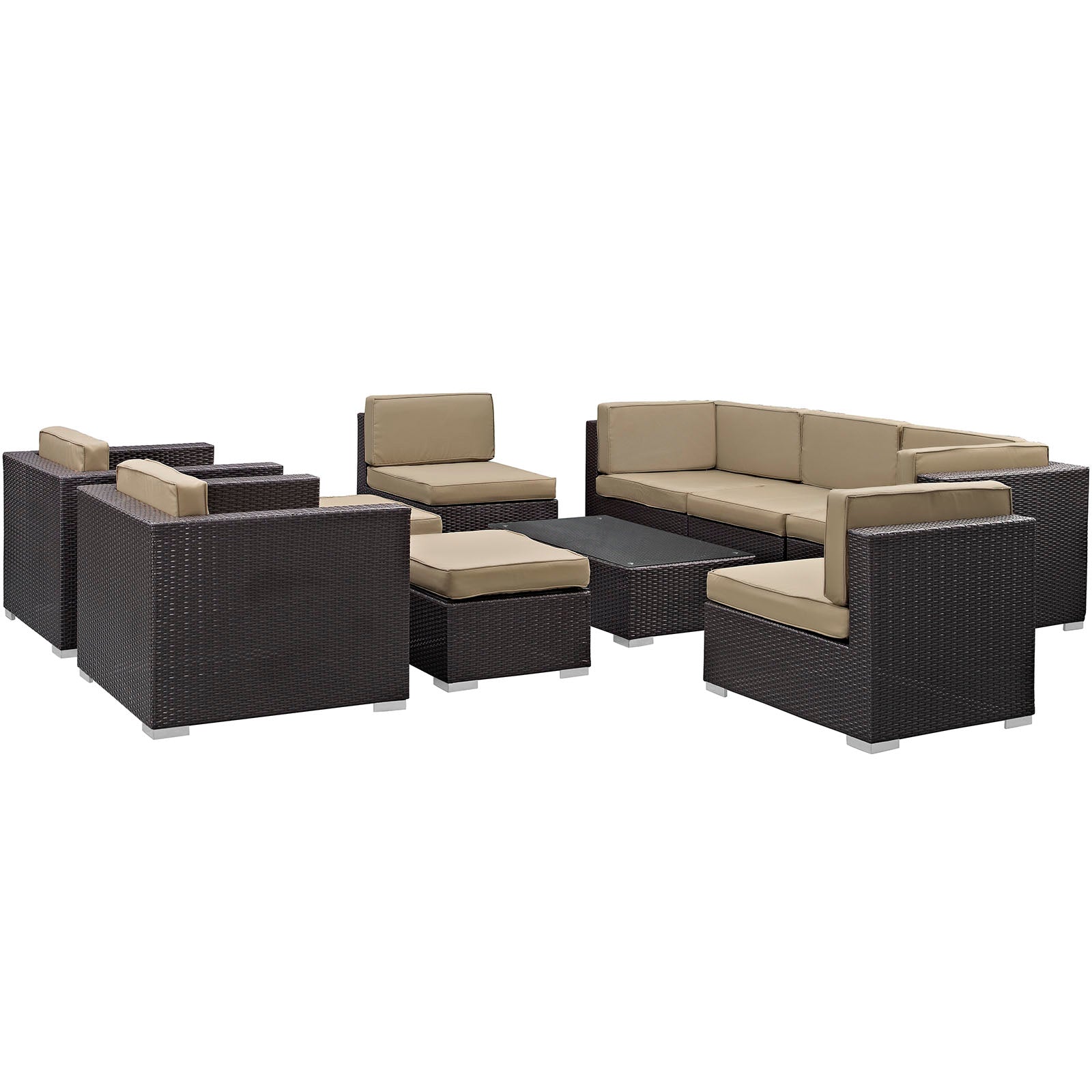 Avia 10 Piece Outdoor Patio Sectional Set