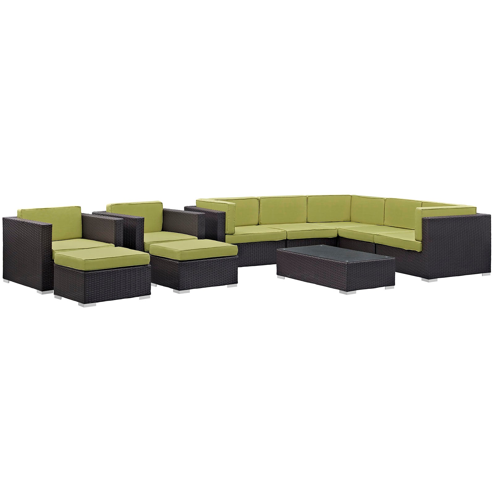 Avia 10 Piece Outdoor Patio Sectional Set