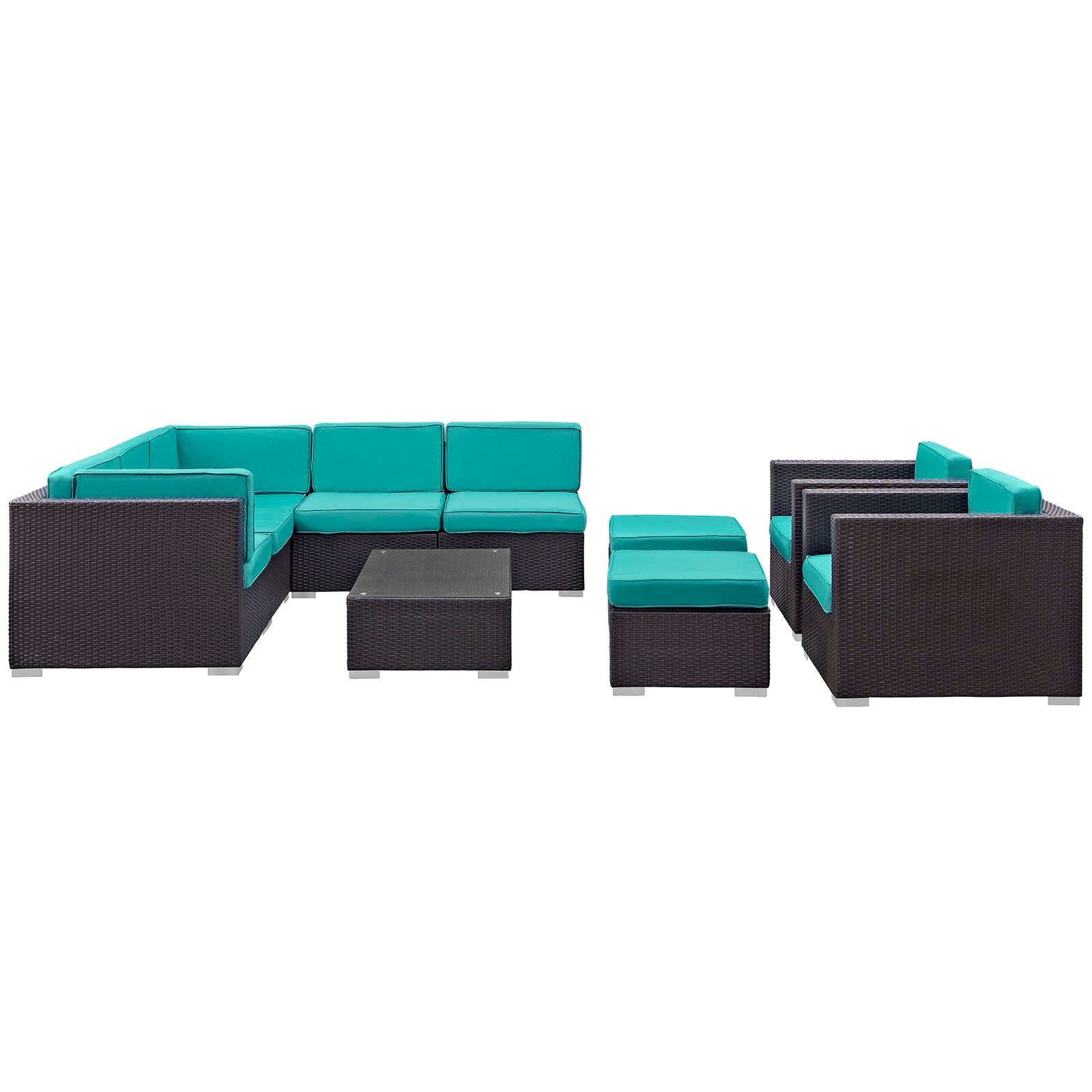 Avia 10 Piece Outdoor Patio Sectional Set