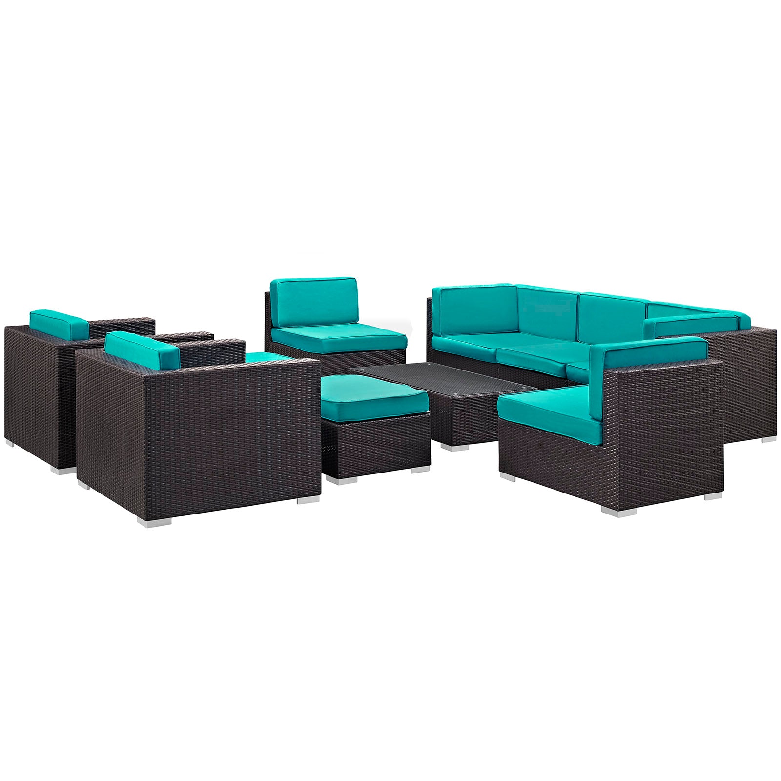 Avia 10 Piece Outdoor Patio Sectional Set