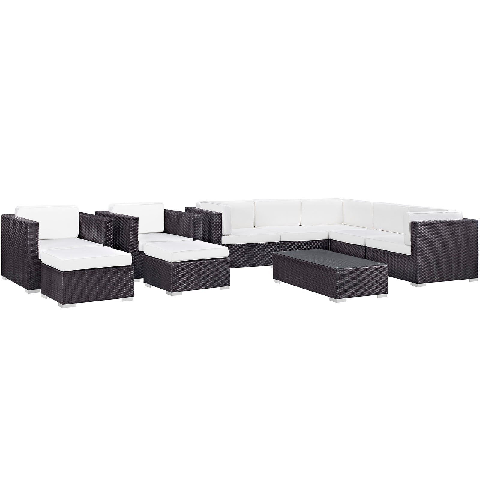 Avia 10 Piece Outdoor Patio Sectional Set