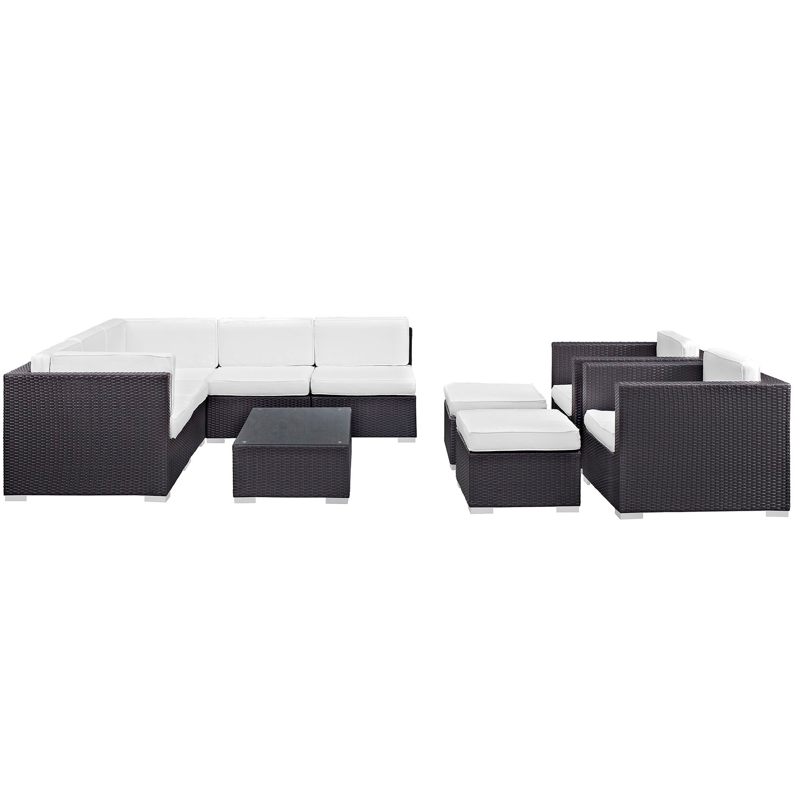 Avia 10 Piece Outdoor Patio Sectional Set