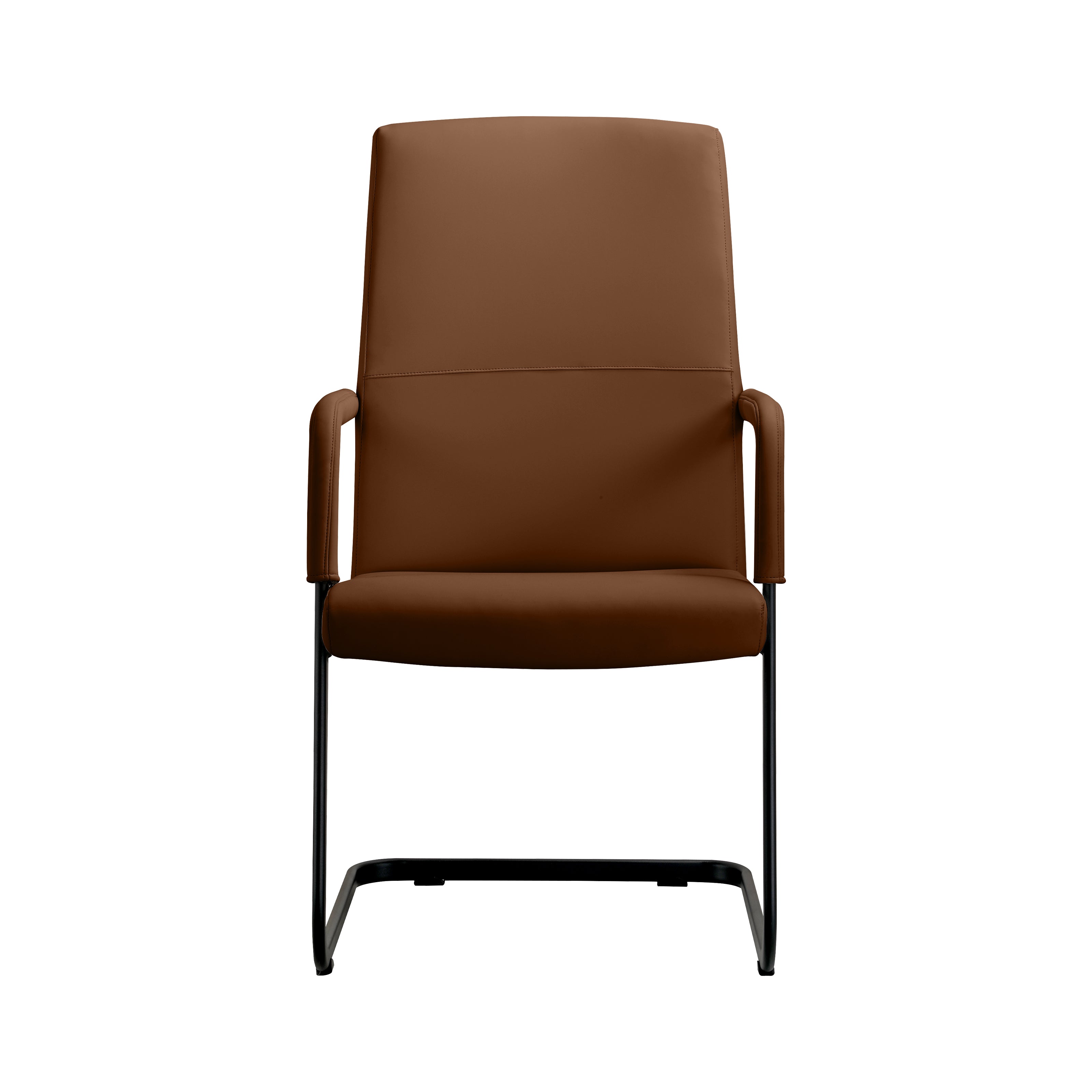 Evander Office Guest Chair in Dark Brown Leather