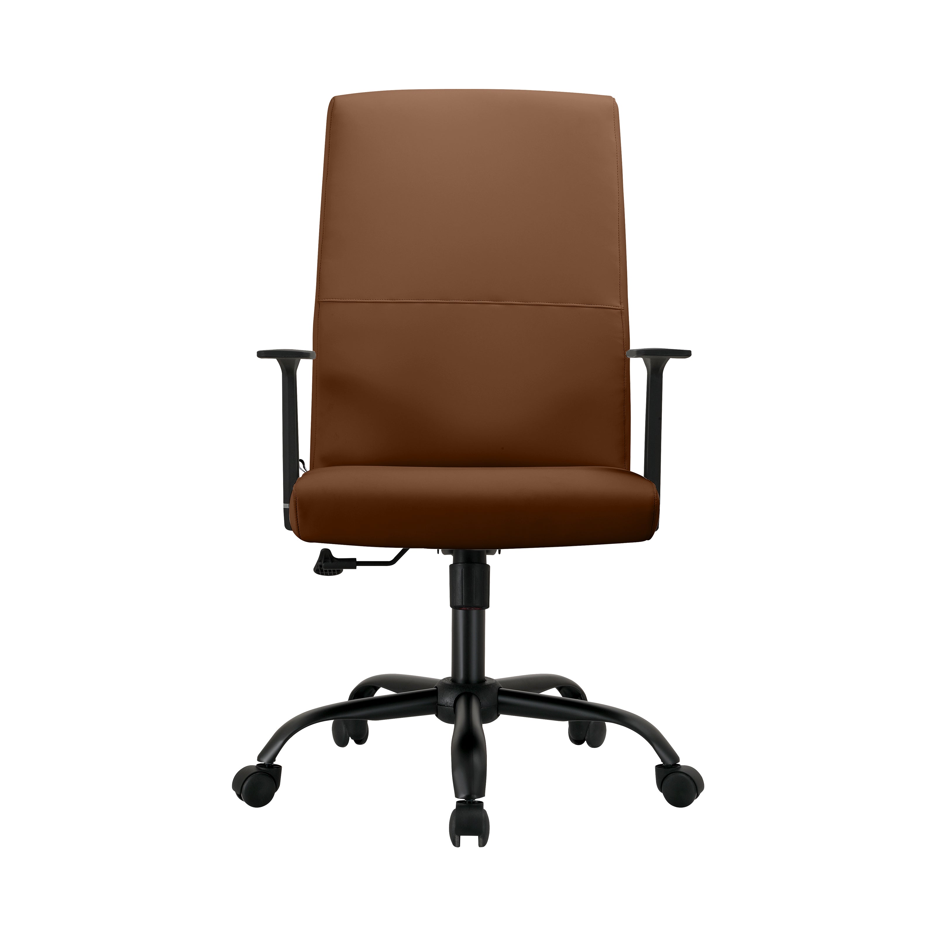 Evander Series Office Guest Chair in Black Leather