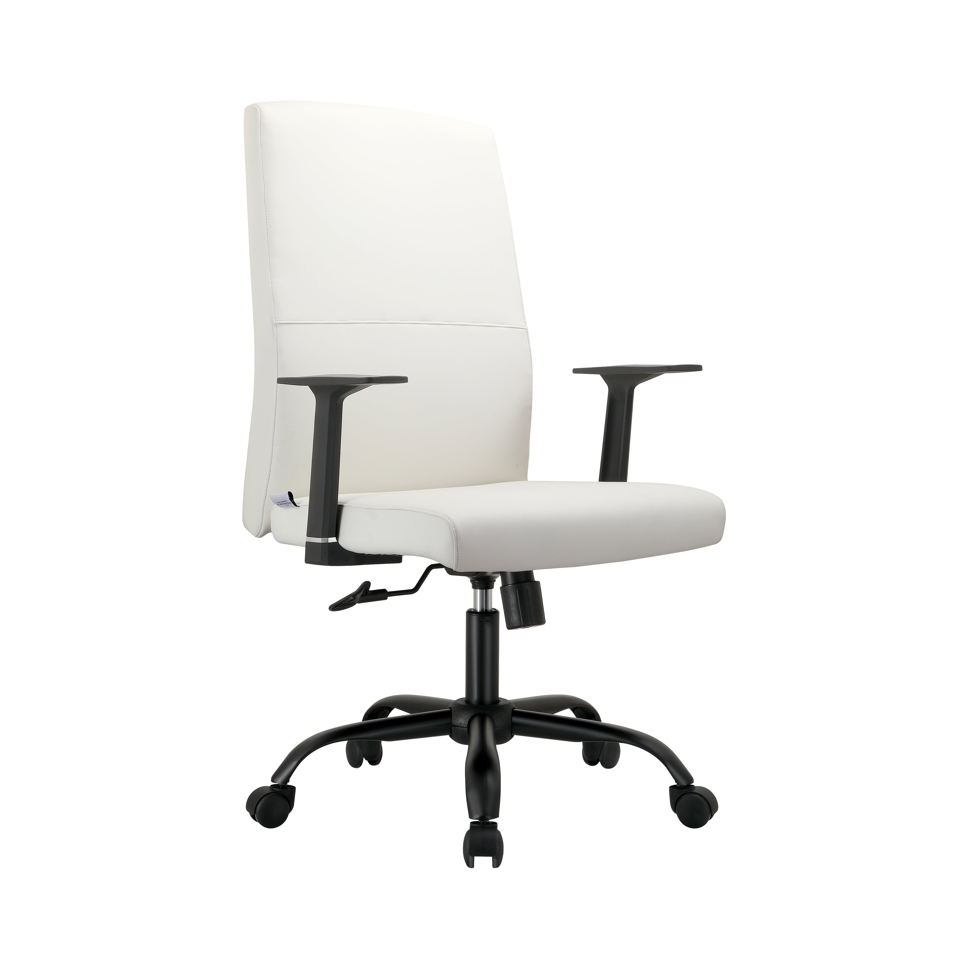 Evander Series Office Guest Chair in Black Leather