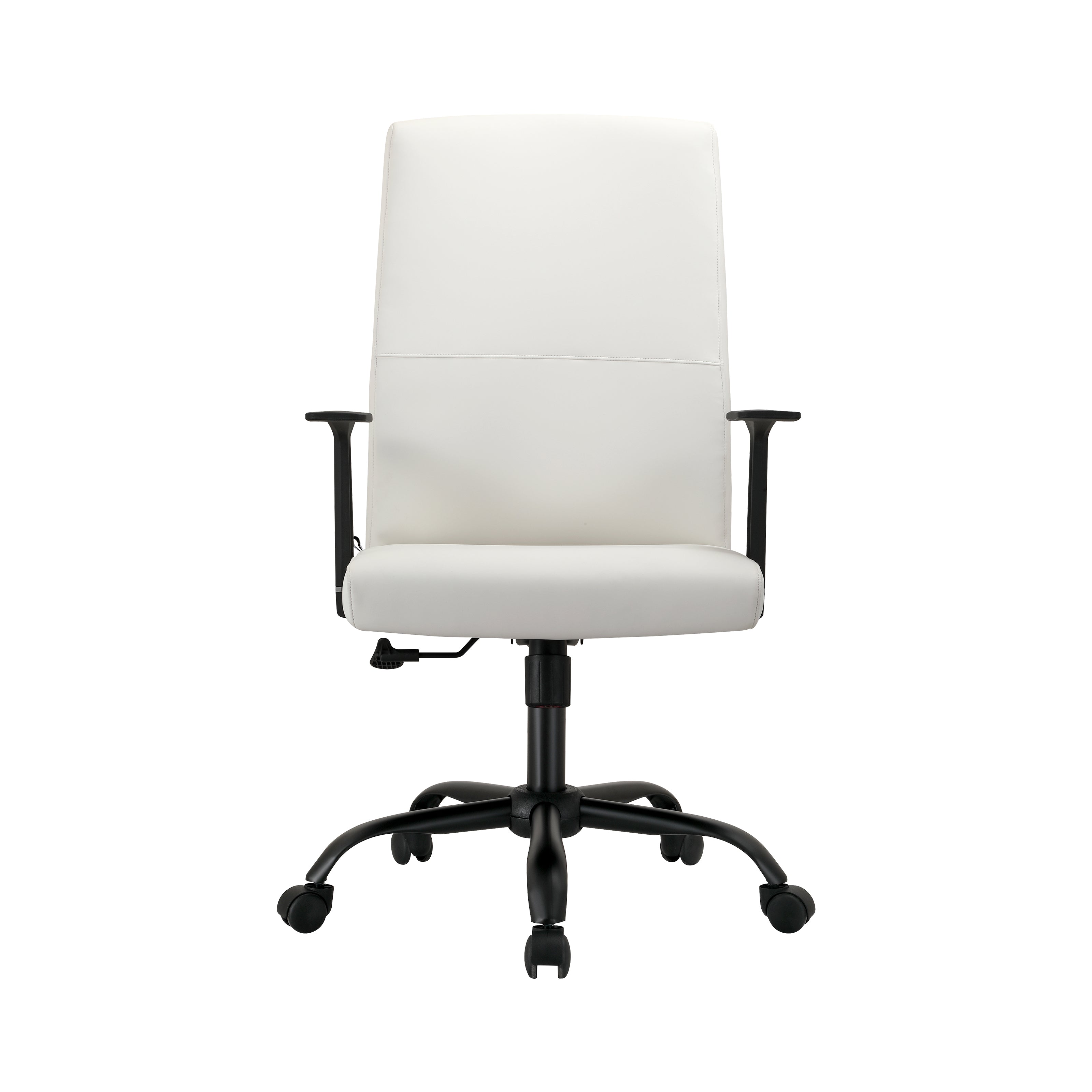 Evander Series Office Guest Chair in Black Leather