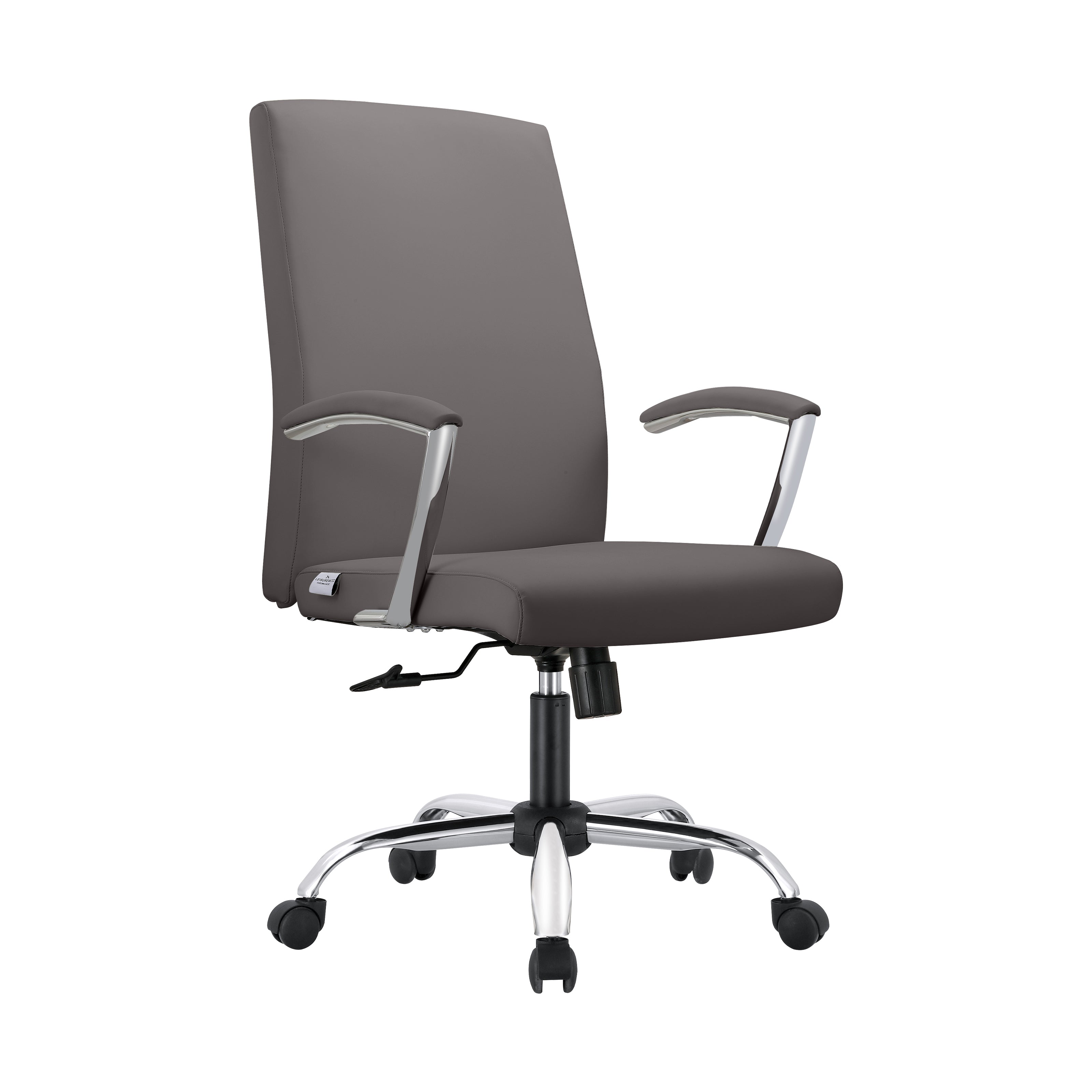 Evander Series Office Chair in Grey Leather