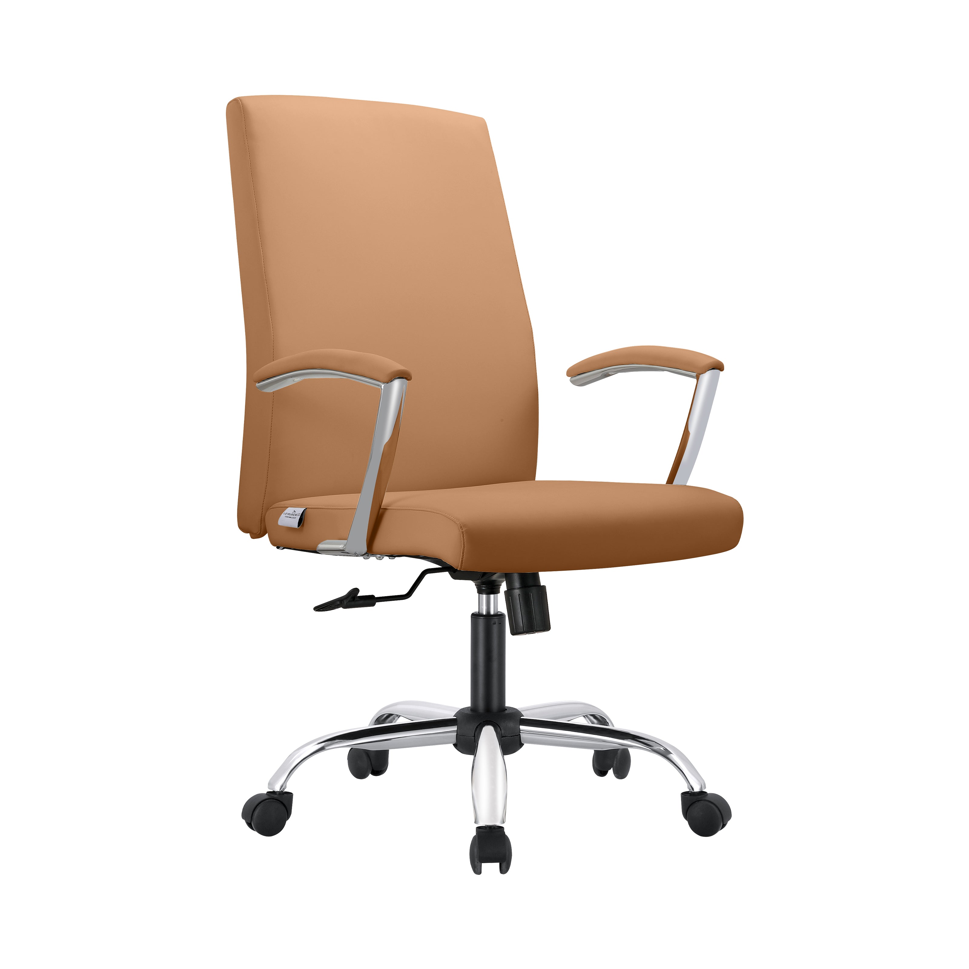 Evander Series Office Chair in Acorn Brown Leather