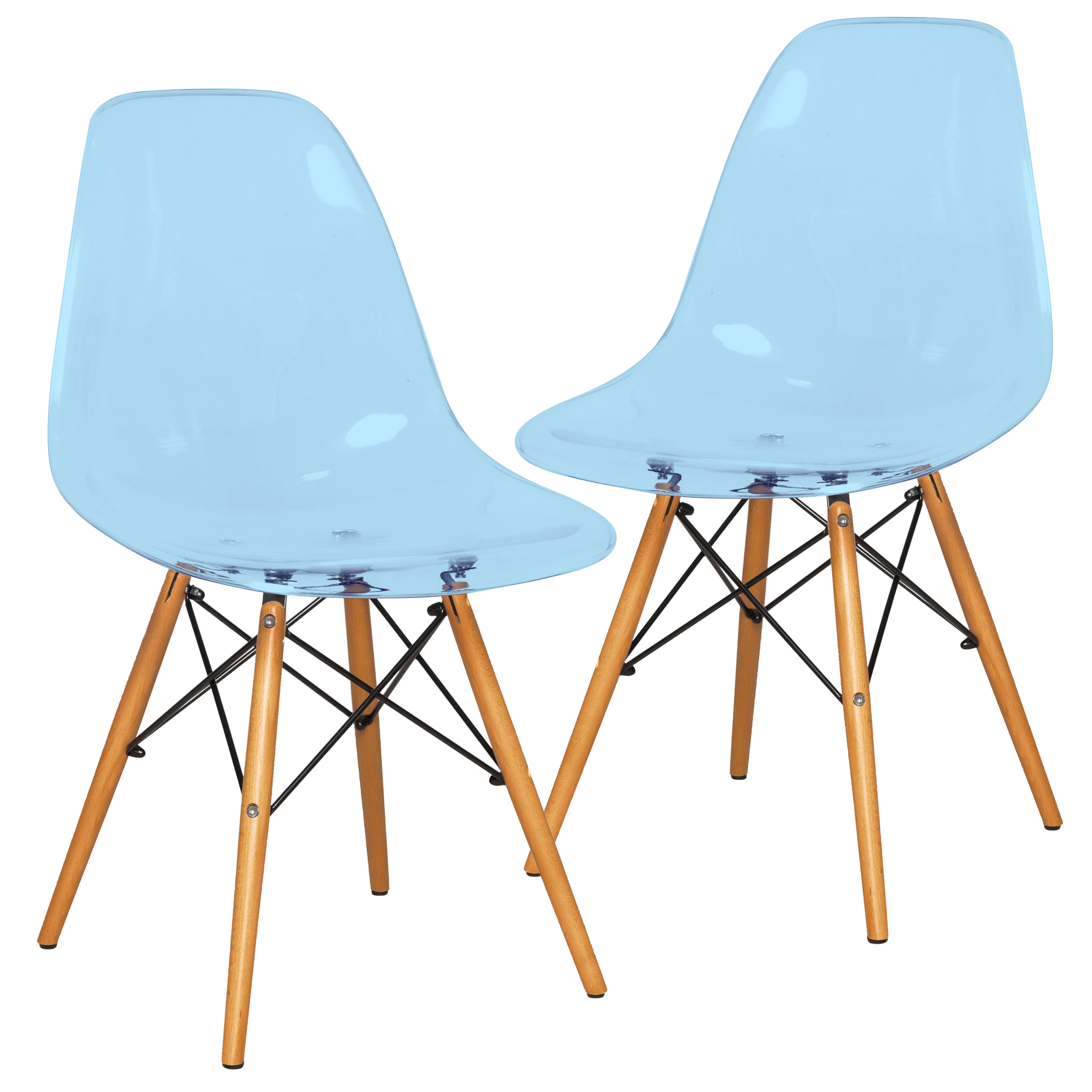 Dover Plastic Molded Dining Side Chair, Set of 2