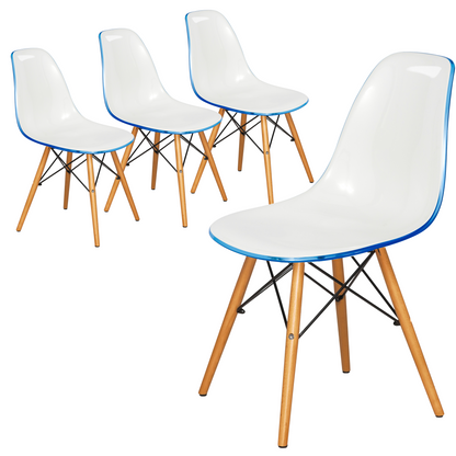 Dover Plastic Molded Dining Side Chair, Set of 4