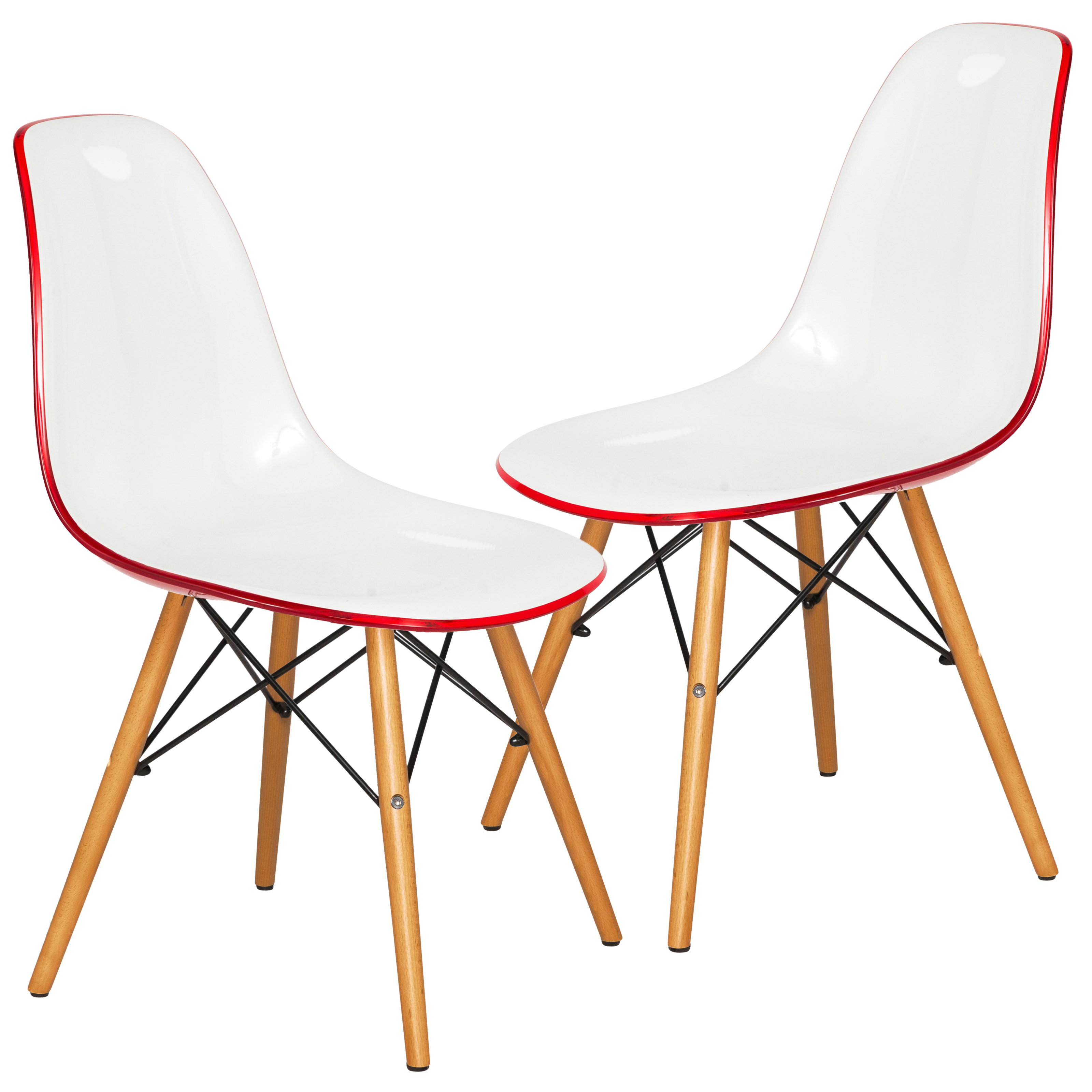 Dover Plastic Molded Dining Side Chair, Set of 2