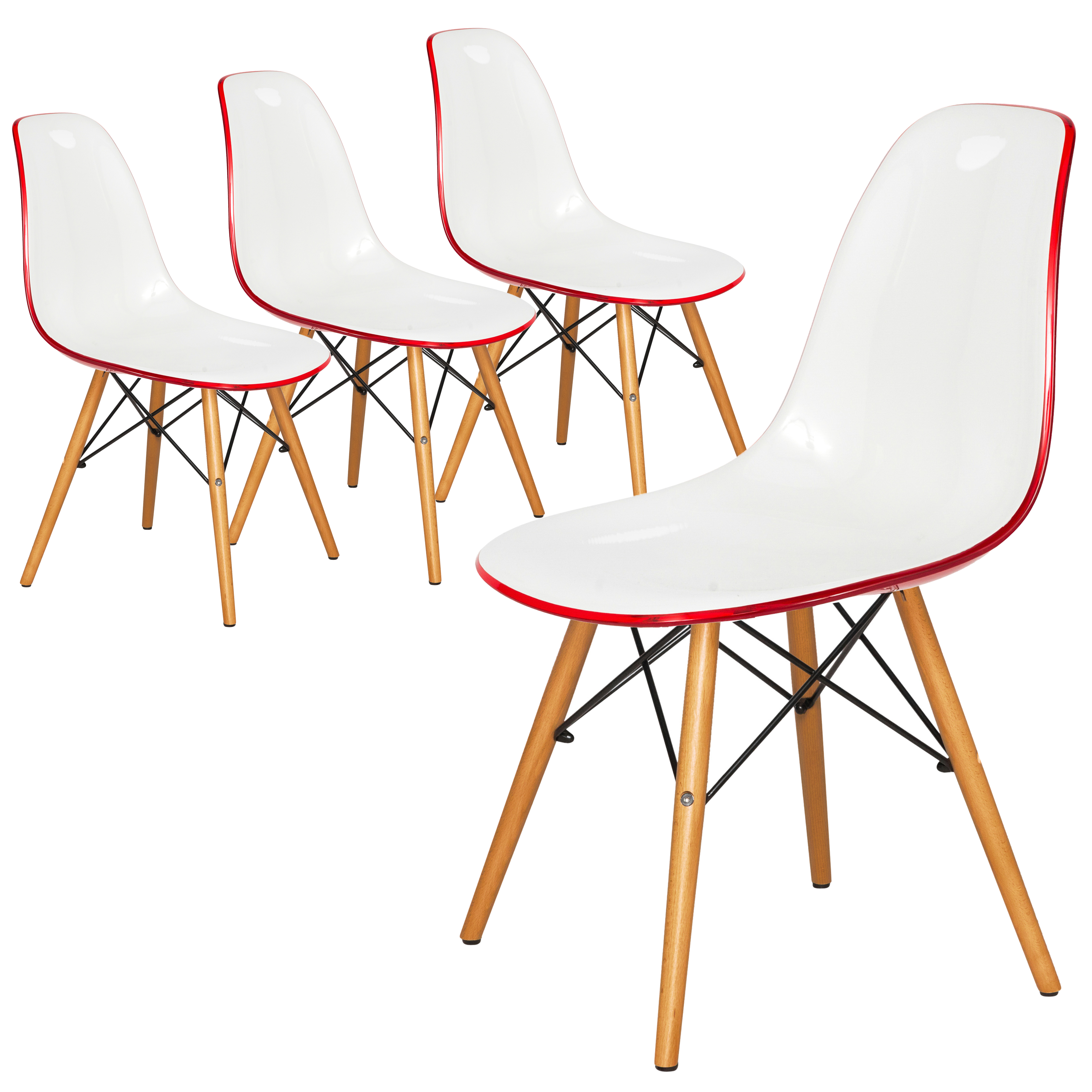 Dover Plastic Molded Dining Side Chair, Set of 4