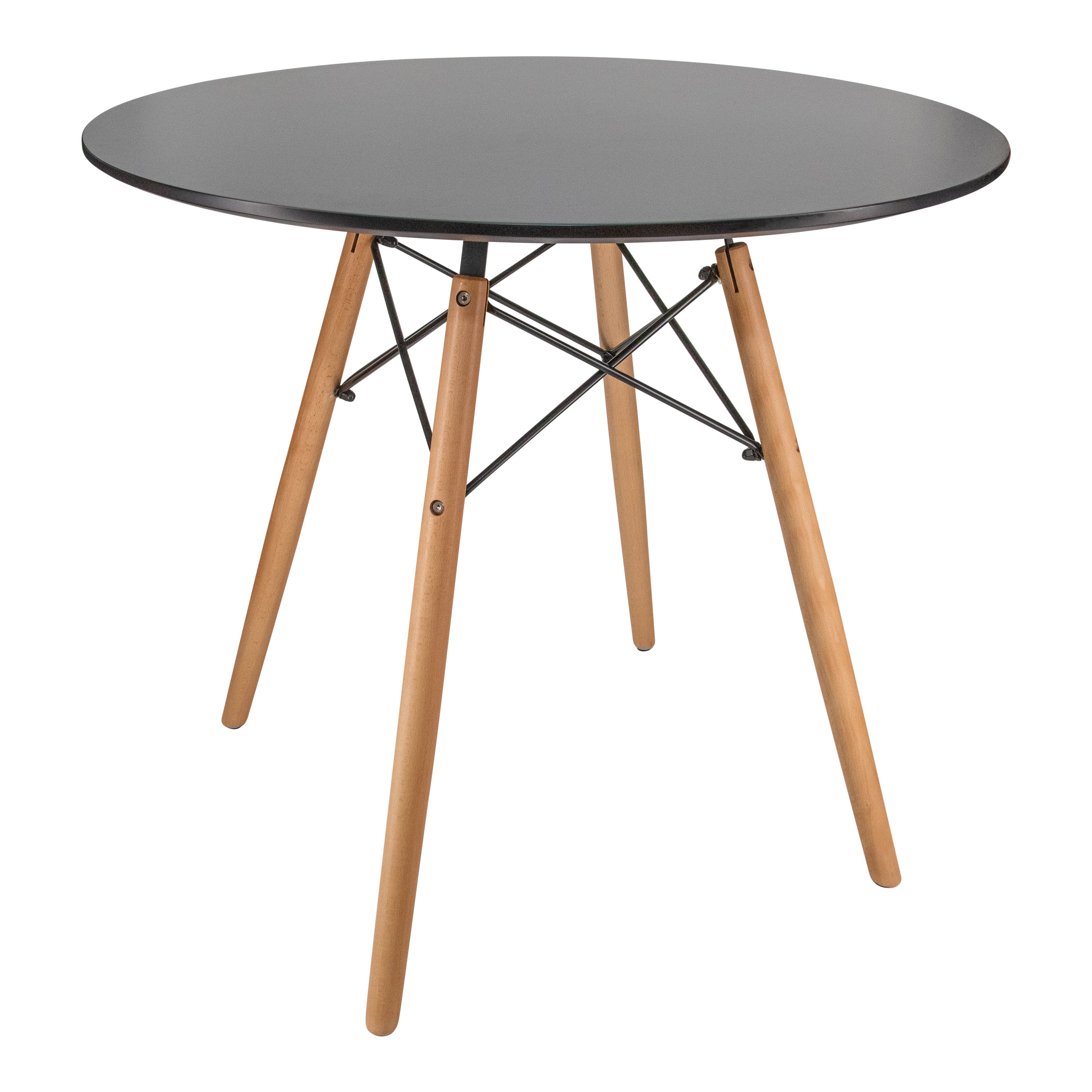 Avery Round Bistro Wood Top Dining Table