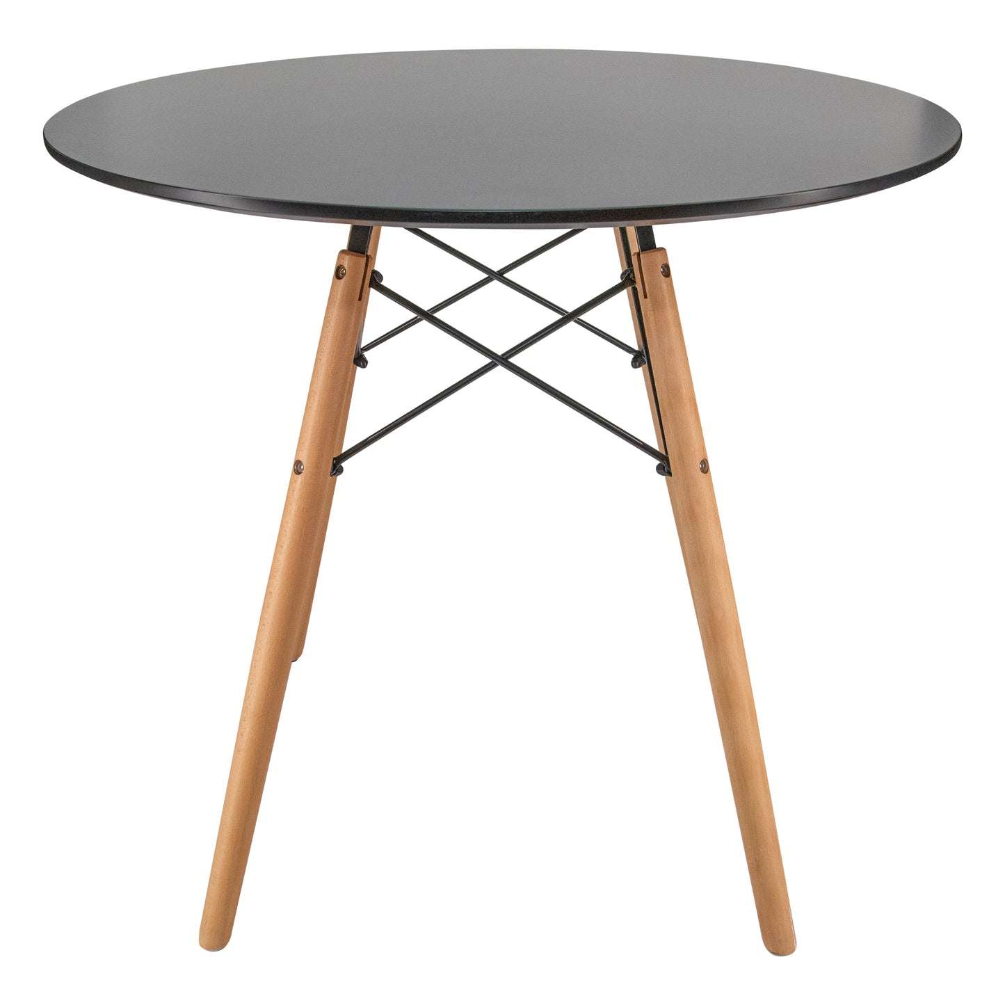 Avery Round Bistro Wood Top Dining Table