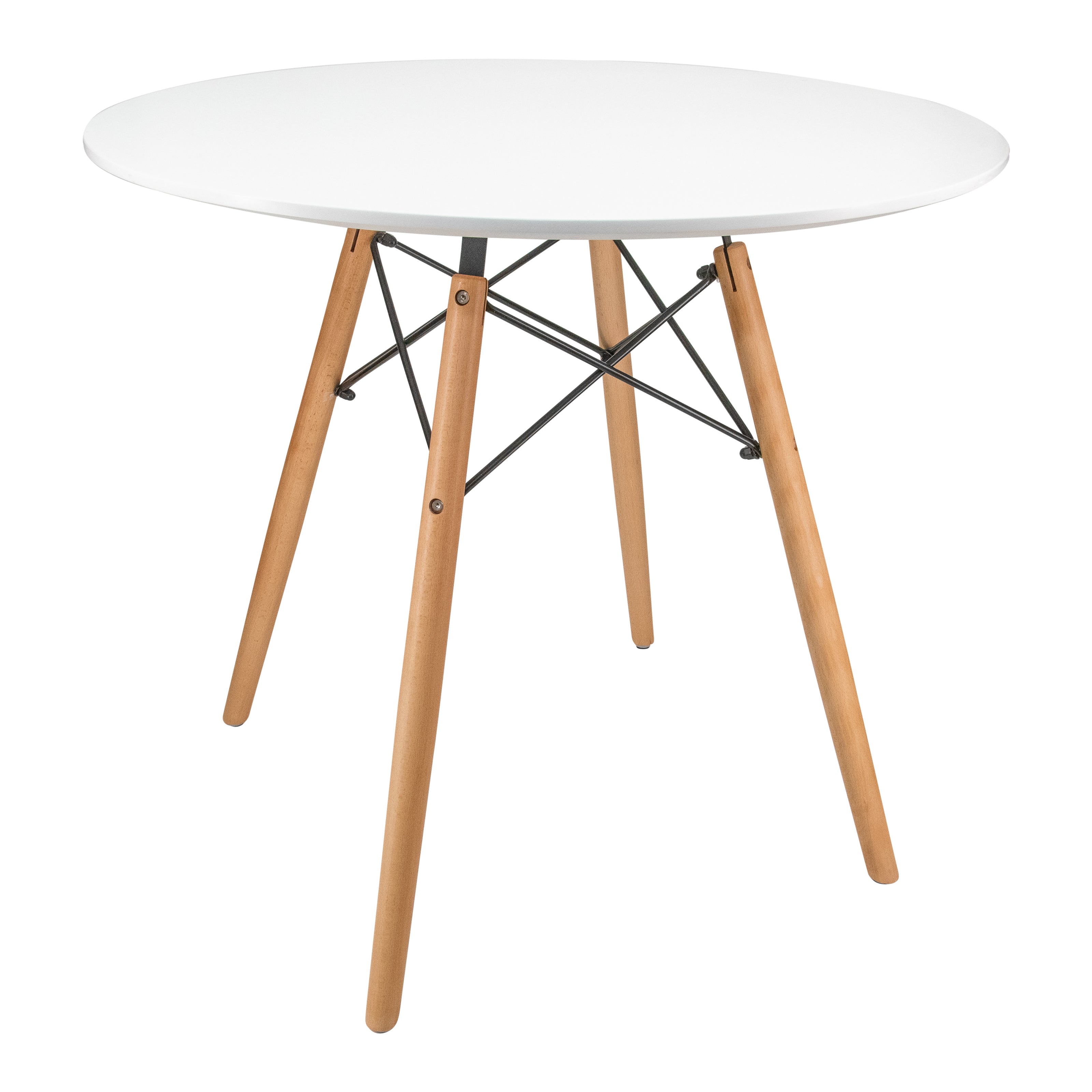 Avery Round Bistro Wood Top Dining Table