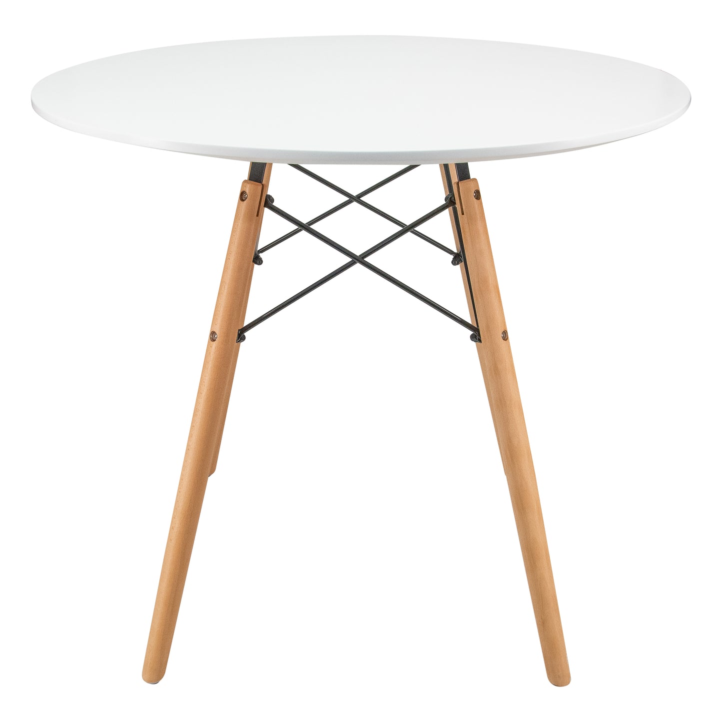 Avery Round Bistro Wood Top Dining Table