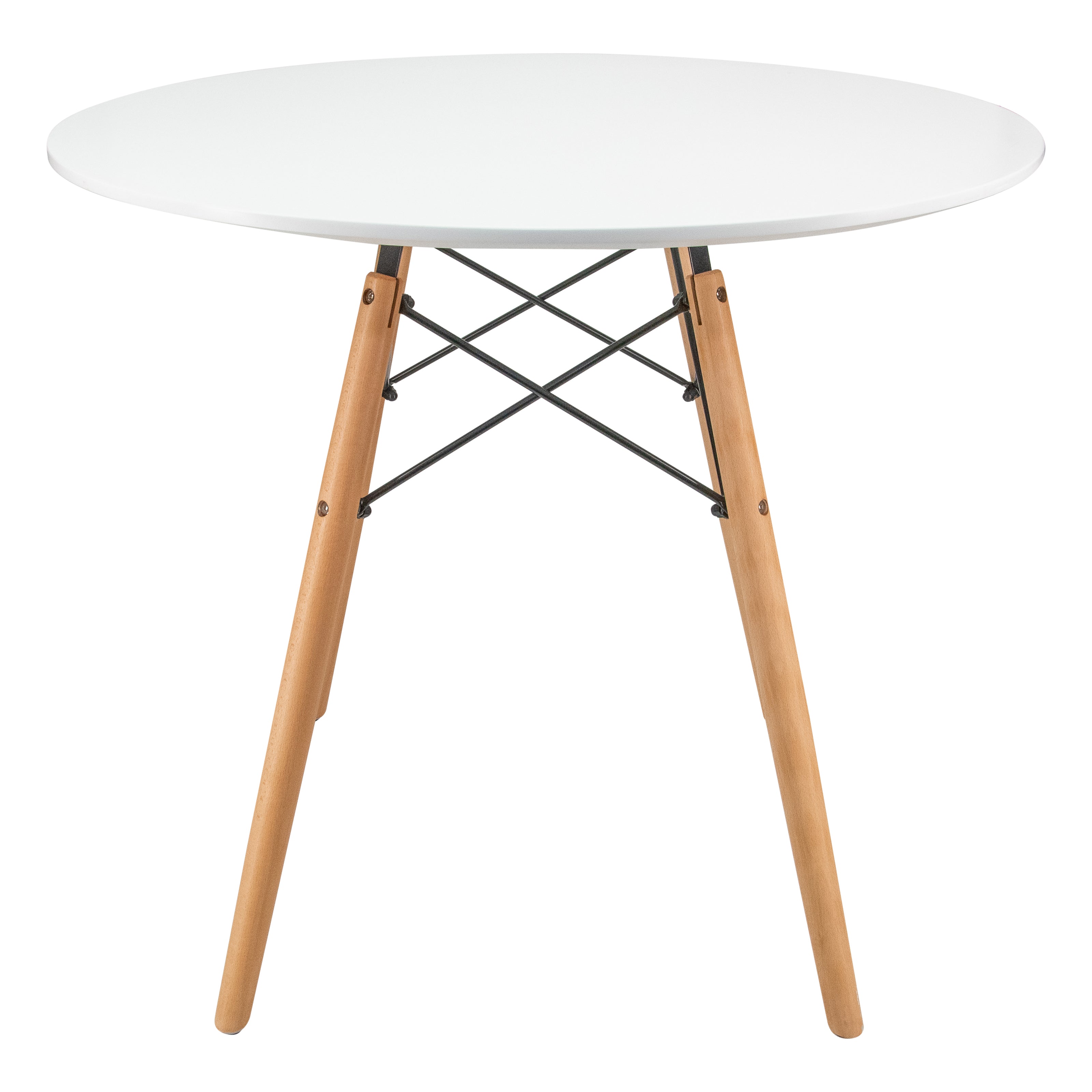 Avery Round Bistro Wood Top Dining Table