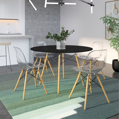 Avery Round Wooden Top Dining Table