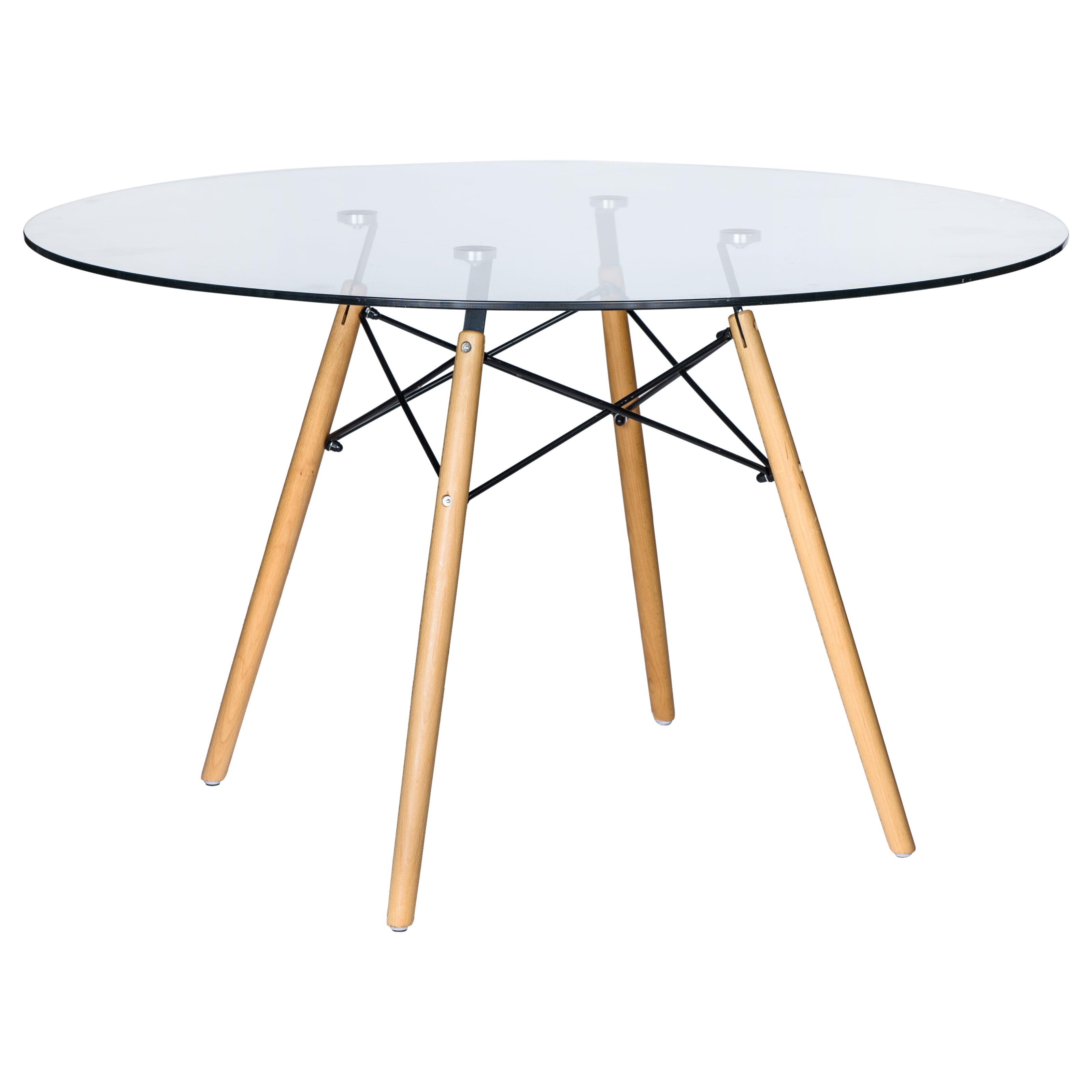 Avery Round Glass Top Dining Table