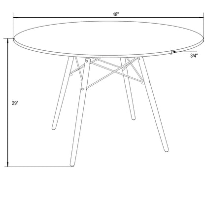 Avery Round Wooden Top Dining Table