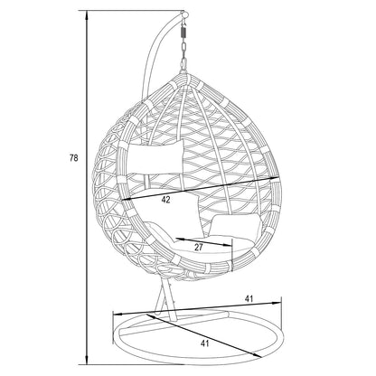 EMFURN Hanging Egg Swing Chair