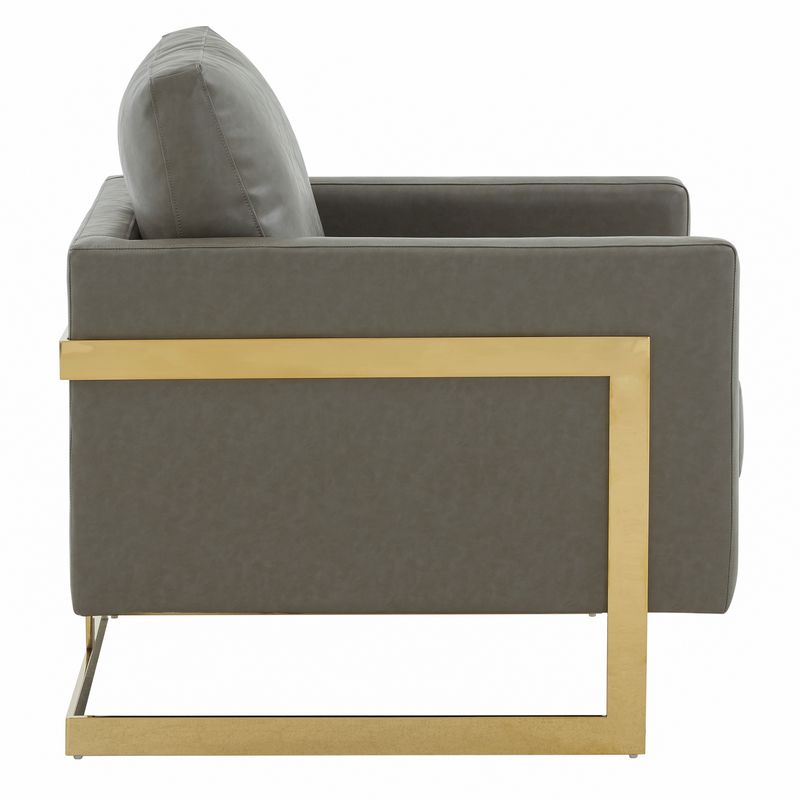 Elton Leather Accent Armchair